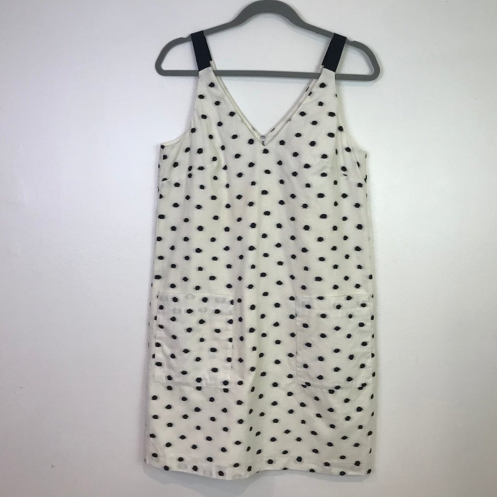 Loft NWT womens shift dress sz. 6 blue beige pocke